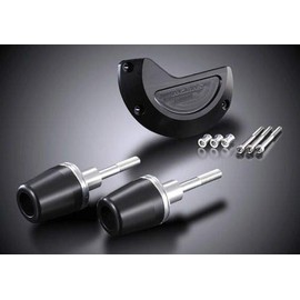 AGRAS Racing Slider 3-piece set Generator B with logo (frame type) Duracon: Black GSX1300R HAYABUSA [Hayabusa] (08-10) 342-391-002BX