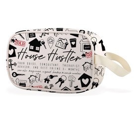 WCGXKO House Hustler Clear Makeup Bag Real Estate Gift New Realtor Gift Real Estate Agent Gift (Hustler Cbag)