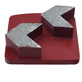 ACTINTOOL Double 10mm Thick Arrow Segments Floor Grinding Disc for Redi Lock Husky Walkbehind Floor Grinder (Pack of 3)