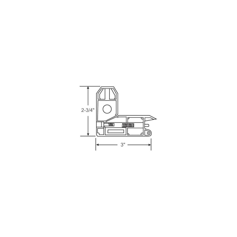 Brixwell 16-116-2 Patio Screen Door Corner Bracket Pair Gray