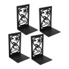 4Pcs Metal Book Ends Orderly Storage Arbitrary Adjustment Smoother Edges