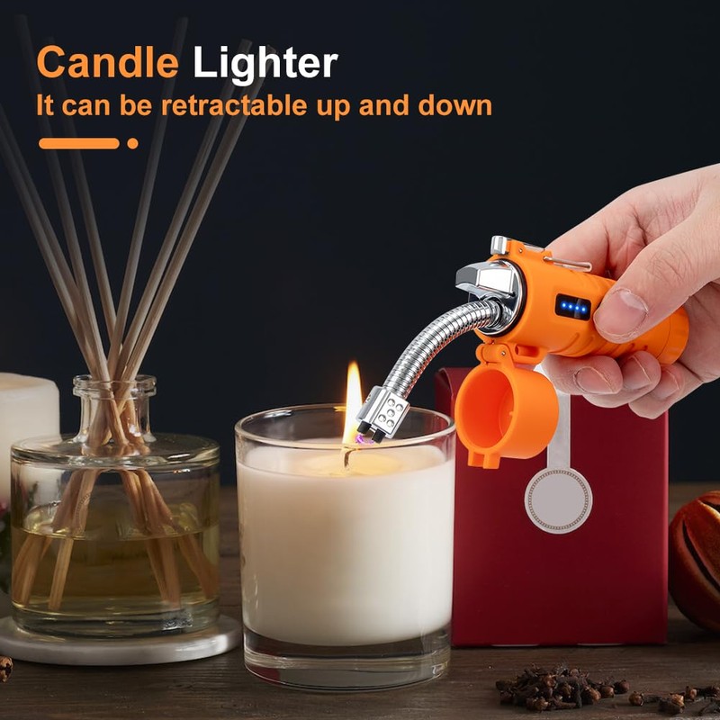 LcFun Electric Lighters Rechargeable Lighters Flexible Neck Dual Arc Electronic