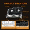 DimFlux LED DRL Headlight Headlights Assembly Kit Compatible with 2003-2006