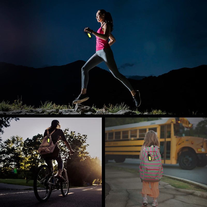 Hillman Reflective LED Safety Light Keychain for Runners, Bikers, Kids