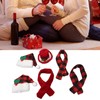 Christmas Wine Bottle Knit Hat Scarf Set Small Nylon Cotton