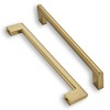 khtumeware 6 Inch Hole Center 2 Pack,Brushed Brass Cabinet Pulls