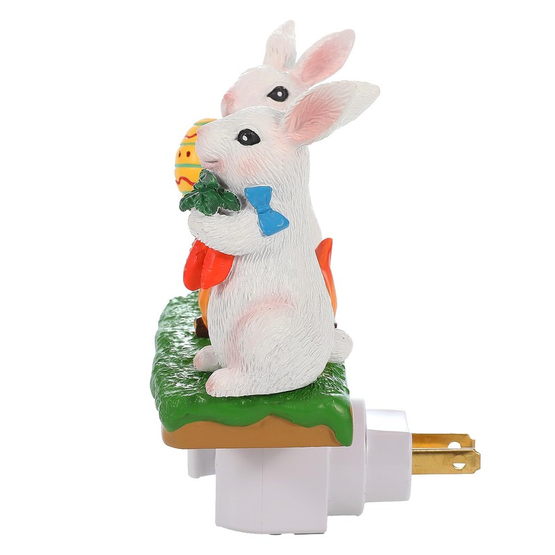 Ditip Bunny Campfire Flickering Nightlight, Rabbit Night Light Plug into