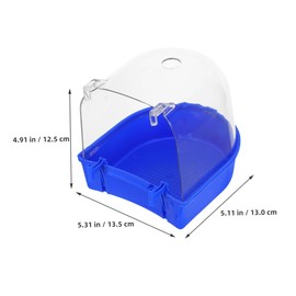 Gatuida Bird Cage Shower Parrot Bath Box Cockatiel Bathtub Bird Cage Accessories Blue