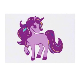 Azeeda 'Buntes Einhorn' Temporäres Tattoo - Hautfreundlicher & Ungiftiger Abziehbild · Wasserfest (TO00072971)