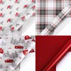LaRibbons Christmas Wrapping Paper Rolls with Cutlines, 30Inch × 10Feet,