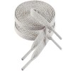 VSUDO VSUDO 80 cm Flat White Grey Shoe Laces for