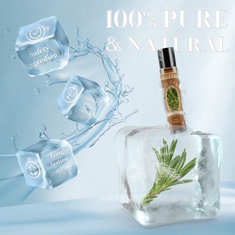 wusiyork Rosemary Essential Oil 10ML - 100% Pure and Natural