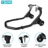 YSKMO Motorcycle Front Wheel Lift Stand, Black,500lbs Capacity,1.5“ Tube
