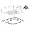 Aero Pure ABFS0511 D6 Adjustable Speed 50-80-110 CFM Bathroom Ventilation
