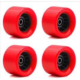 Yidome 8 Piece 92A 62mm x 42mm Quad Roller Skate Wheels (Red, Black)