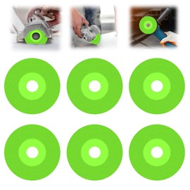 DAIWN Rock Slab Grinding Disc,Discos para Cortar Ceramica,Glass Cutting Disc for Angle Grinder,100 * 20 * 1mm,Cutting&Grinding&chamfering 3-in-1 for Glass, Jade, Crystal, Wine Bottles, Tile (6 PCS)
