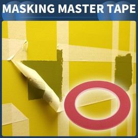 INFINAUTO Masking Tape, 0.1 Inches x 32.8 Yards DIY Car Auto Paint Painters Tape Red, 1 Pc