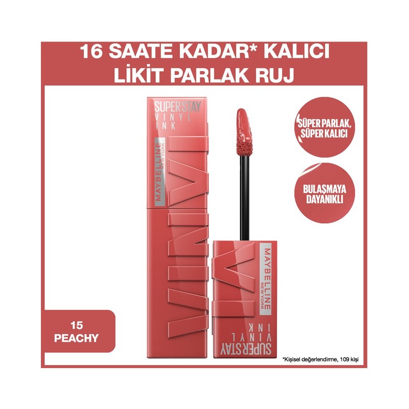 Maybelline New York Super Stay Vinyl Ink Uzun Süre Kalıcı