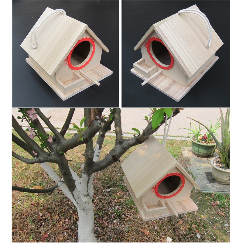 Bird Feeding House, Bird Nesting Box, Assembled(Ready to USE),for Big