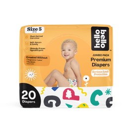 Hello Bello Premium Baby Diapers Size 5 I 20 Count of Disposeable, Extra-Absorbent, Hypoallergenic, and Eco-Friendly Baby Diapers with Snug and Comfort Fit I Sleepy Sloths