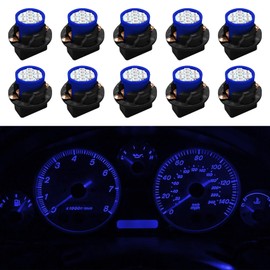 Lyxheth 10PCS T10 194 168 LED Dash Instrument Light Bulbs with Twist Lock Socket, Dashboard Light, Bright Panel Gauge Cluster Dashboard Bulb, 8-SMD LED Car Replacement Bulbs for Cars (Blue)