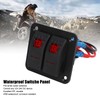 Rocker Switch Panel 2 Gang On Off Pre Wired Red