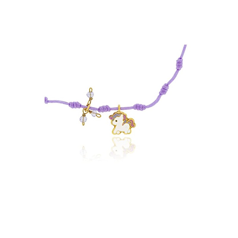 lu le | Collar fabricado con hilo con dije de