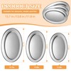FoldTier 3 Pcs Stainless Steel Serving Tray Large Oval Platter