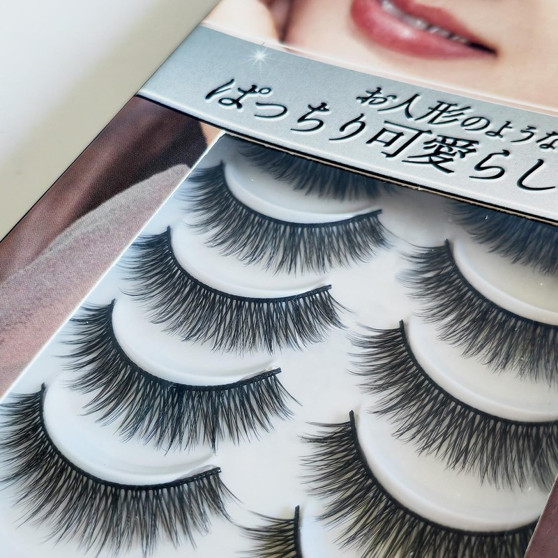 CLEAR EYELASH False Eyelashes, Psychedelic, Large Capacity, 10 Pairs (Doll