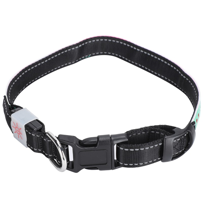 USB Rechargeable LED Pet Adjustable Carved Collar Dog Lighting Night