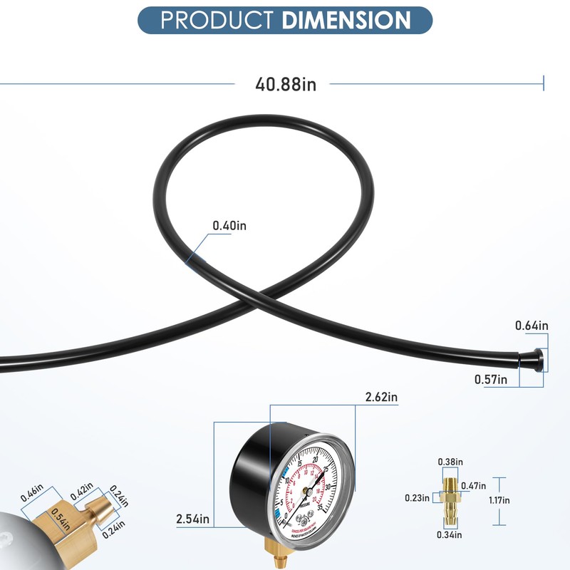 Natural Gas or LP Gas Manifold Pressure Test Kit, Natural