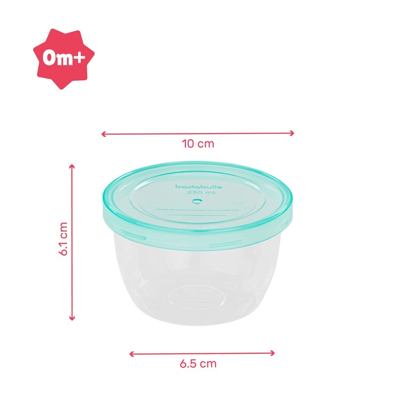 Badabulle Badabowls Storage Container for Baby Porridge, Set of 12,