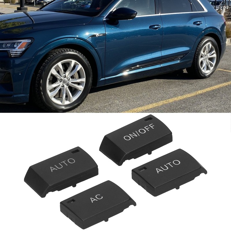 4pcs Air Conditioning Switch Covers A/C AUTO ON/OFF Plastic Black