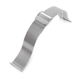 MiLTAT 18mm Quick Release Classic Superfine Mesh Milanese Watch Band Polished