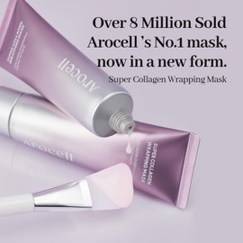 AROCELL Super Collagen Wrapping Facial Mask – Peel Off Face Mask Pack for Firmness and Elasticity Hydrating Exfoliating Skin Care