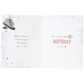 Traditional Juvenile Birthday Card Age 10 M - 8 x 6 inches - Piccadilly Greetings