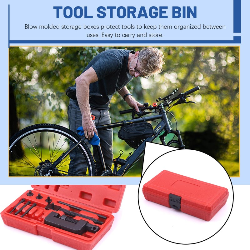 Glarks 13Pcs Universal Chain Breaker Set, Bike Chain Cutter and