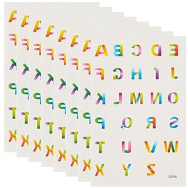 craspire 8 Stück Tattoo Aufkleber Buchstaben Temporäre Buchstaben Tattoos Buntes Papier Halbpermanent Realistisch Wasserfest Abnehmbar Verschiedene Alphabet Zahlen Tattoo Aufkleber Für Erwachsene