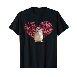 I Love Dwarf Hamsters T-Shirt - Heart Shaped Robo Lover Gift T-Shirt