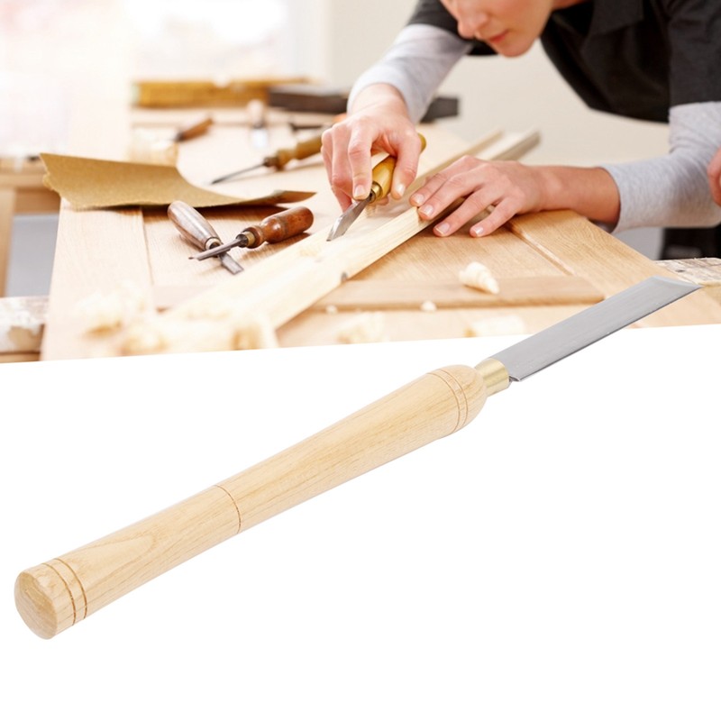 Wood Turning Tool HSS Blade Hardwood Handle Woodworking Lathe Chisel