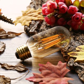 YFXRLIGHT Dimmable Amber Colored 6W LED Tubular Edison Bulbs, T10 LED Bulbs 2200K Soft Warm,60 Watt Bulb Equivalent, 420LM, E26 Medium Base Lamp Bulb for Desk Lamp, Pendant Lights,6-Pack