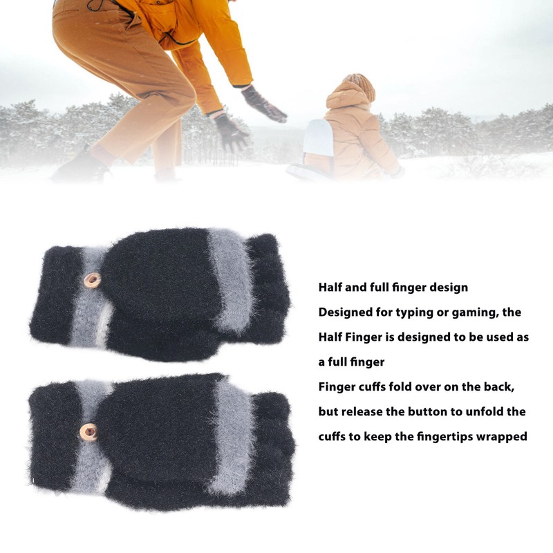 1 Pair USB Heated Gloves Half Finger Full Finger Double