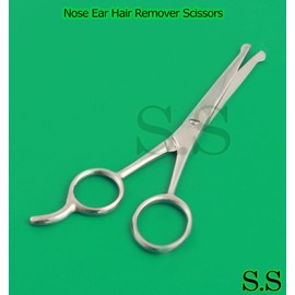 S.S 4.5" Mini Straight Nose Ear Hair Remover Scissors Trimmer w/ Safety Tips DS-1309