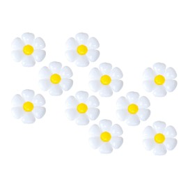 ALFROTEY 10Pcs Daisy Balloons White Flower Yellow Stamen Photography Props Balloons for Birthday Wedding Party Decoration (16 * 20 in)