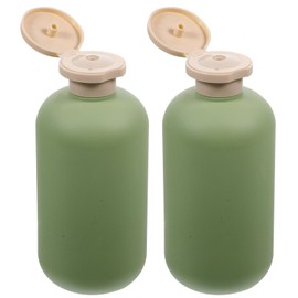 IMIKEYA 2pcs 300ml Travel Shampoo Bottles Refillable Plastic Squeeze Bottles With Flip Cap Leak Proof Conditioner Dispenser Reusable Containers for Toiletries