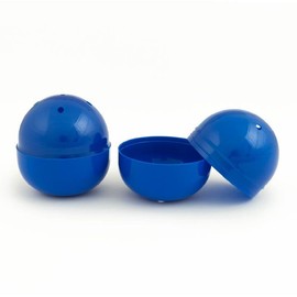Ahmuse 65mm Empty Capsule, Pack of 50 (Opaque), Gacha Gacha, Outer Diameter Approx. 2.6 x 2.8 inches (65 mm) x Approx. 2.8 inches (70 mm) (Blue)
