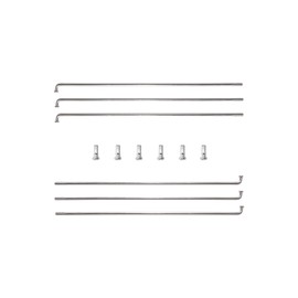 TSTRAUM 14G Bicycle Spokes with Nipple, Pack of 6, 110-309 mm, Diameter 2 mm Mountain Bike Steel Spokes, for MTB Wheel Spokes, E-Bike, Downhill, Trekking, City Bikes and More (Silver, 289 mm)