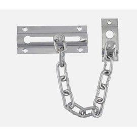 Security Door Chain Heavy Duty Safety Guard Lock Catch 85mm with Screws (Polished Chrome)