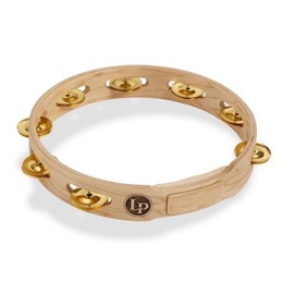 LP Accent 10" Single Row Wood Tambourine with Brass Jingles LP381-B