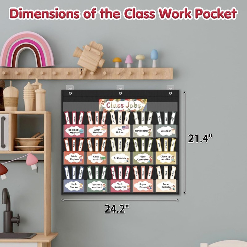 Jercecy Class Jobs Chart for Classroom with 76 Double Sided